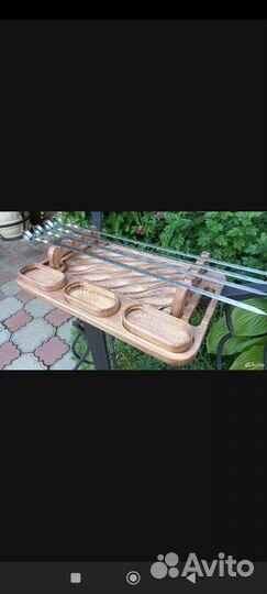 Поднос для шашлыка из бука