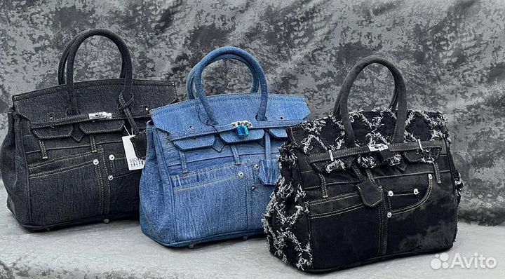 Сумка Hermes Birkin 35 джинсовая