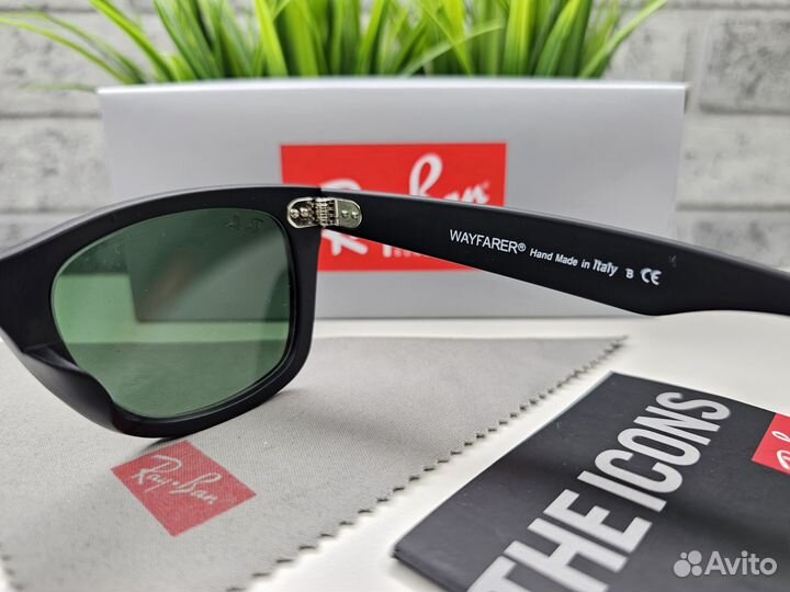 Очки Ray Ban Wayfarer 2140 Зеленое Стекло