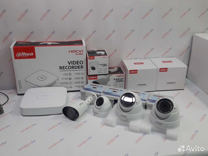 4 Камеры видеонаблюдения 4Мп регистратор Dahua
