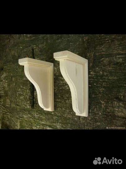 Кронштейн на полку деревянный