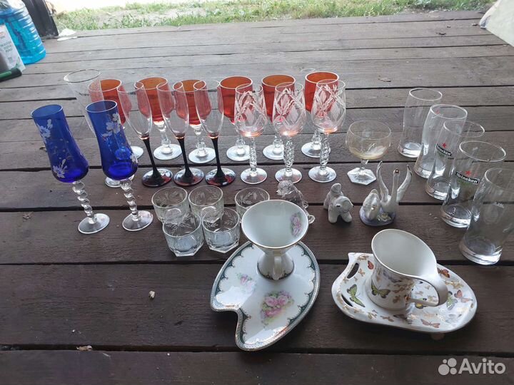 Рюмки цветное стекло СССР