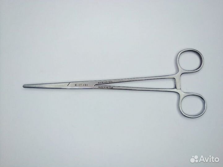 Зажим к/о зубчатый прямой № 2, 200 мм Код К-17-191