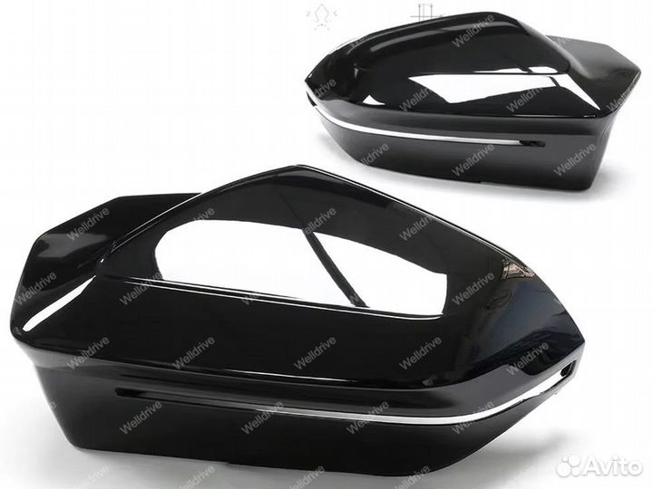 Крышки зеркал BMW 5 G60 G61 черный глянец