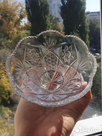 2 конфетницы СССР хрустальные