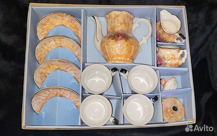 Детский кофейный фарфоровый сервиз Кахла гдр