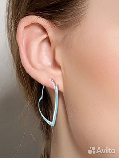 Серьги сердце