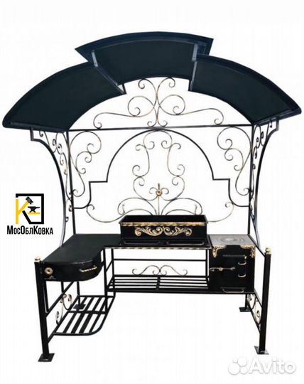 Кованые мангалы с крышей