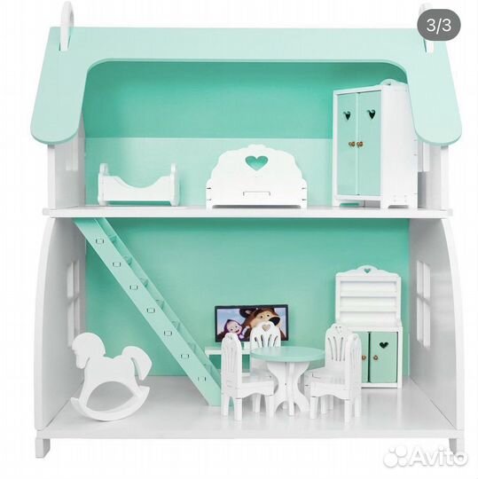 Кукольный домик с мебелью большой