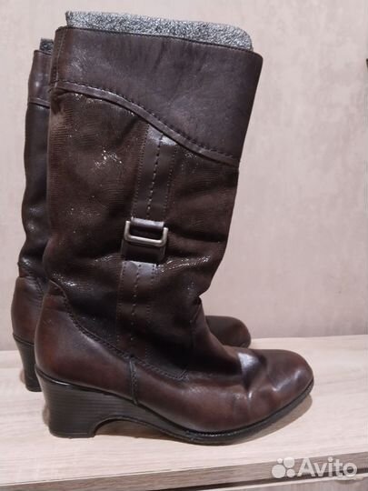 Сапоги, ботинки зимние женские кожаные 39