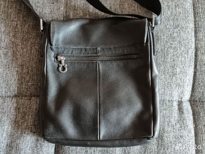 Сумка мужская натуральная кожа через плечо