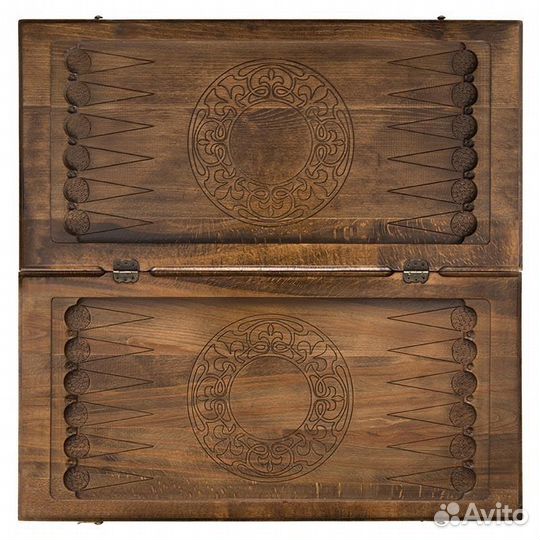 Нарды и шашки резные Грозный 61 х 60 см бук Азербайджан 62691