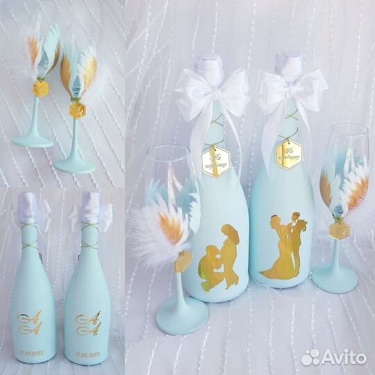 Набор на свадьбу с перьями