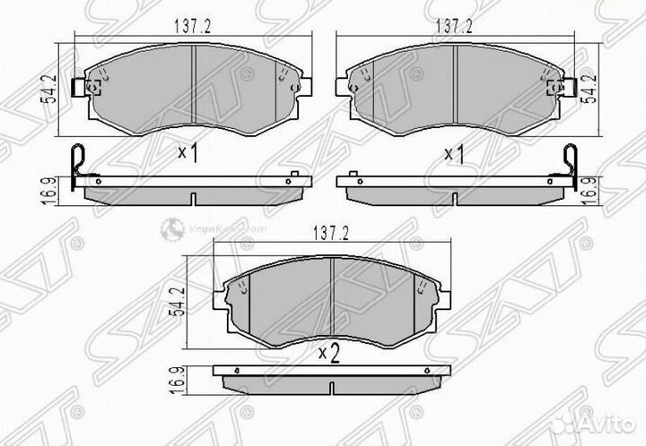 Колодки передние Hyundai Sonata ST5810138A70