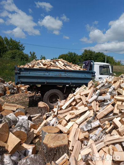 Дрова колотые дуб берёза