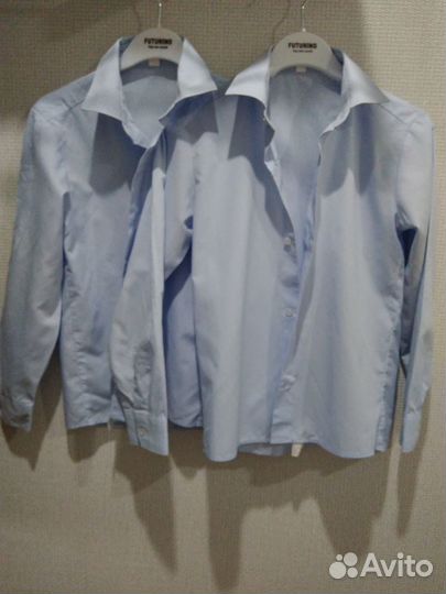 Школьные рубашки голубые