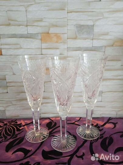 Фужеры хрустальные СССР