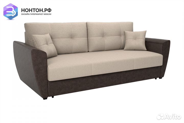 Диван выкатной Фортуна New бежевый / коричневый