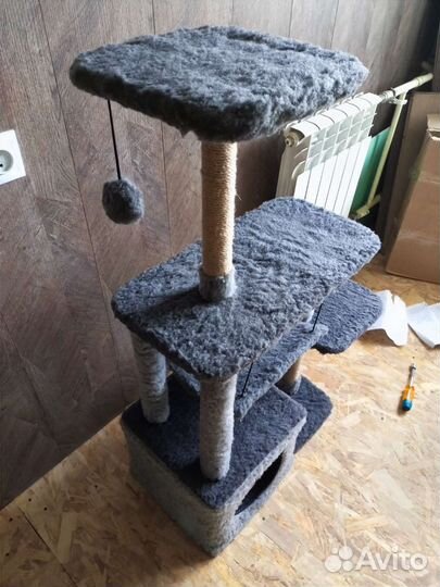 Домик комплекс для кошки с гамаком