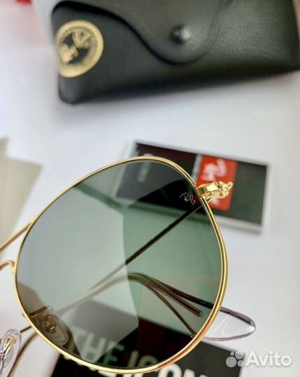Очки ray ban aviator зеленые
