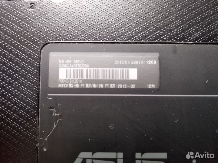 Ноутбук asus на запчасти