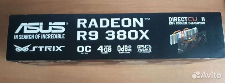 Видеокарта asus radeon R9 380X 4 gb