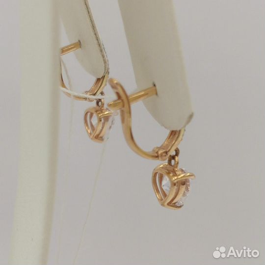 Серьги,Золото,585,Фианит