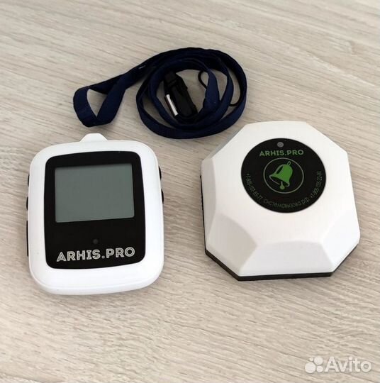 Кнопка вызова персонала и часы пейджер Поясной