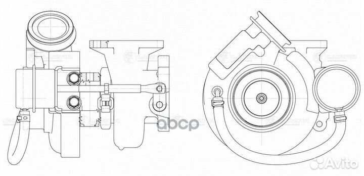 Турбокомпрессор для а/м KMZ 4308 Cummins 4ISBe