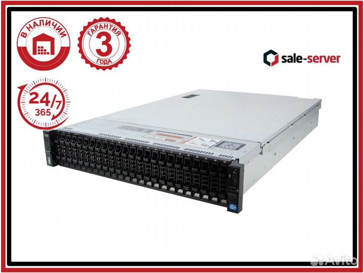 Сервер dell R720xd 2xE5-2660 v2 10x8GB 2x750W