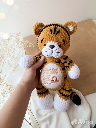 Вязаные плюшевые игрушки / Игрушки с метрикой