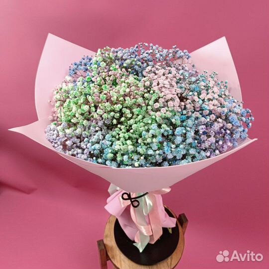 Букет из разноцветных гипсофил 11 шт