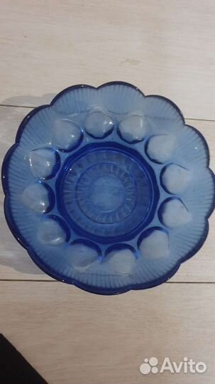 Ваза конфетница стеклянная, СССР, 1960-1990