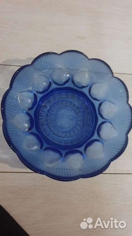 Ваза конфетница стеклянная, СССР, 1960-1990