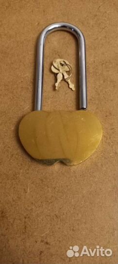 Замок сувенирный двойное сердце