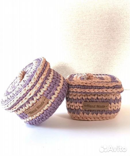 Шкатулки крючком ручной работы