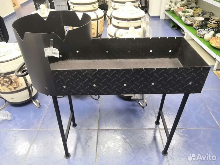 Мангал с печью под Казан разборный