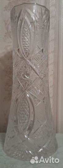 Ваза для цветов хрустальная 28 см