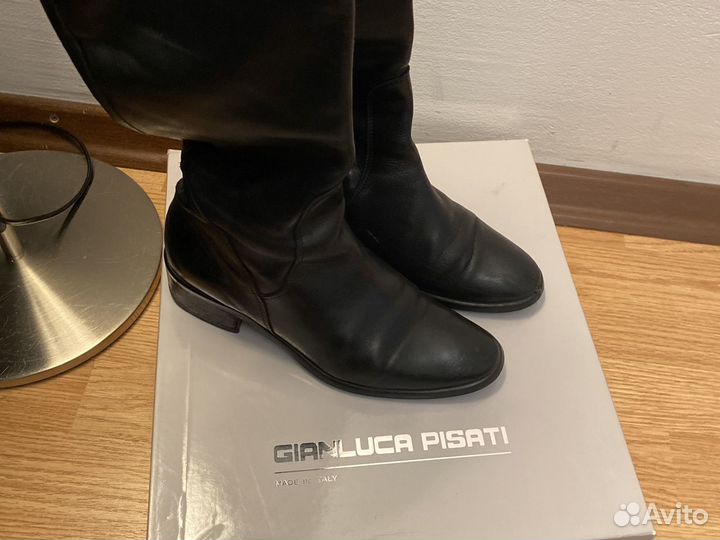 Сапоги ботфорты натуральная кожа 36