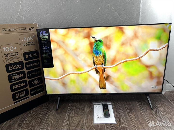 Телевизор Sber SDX-43 (109 см), UHD 4K RAM 1,5GB