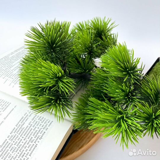 Бонсай искусственный в кашпо, хвойно-еловое дерево