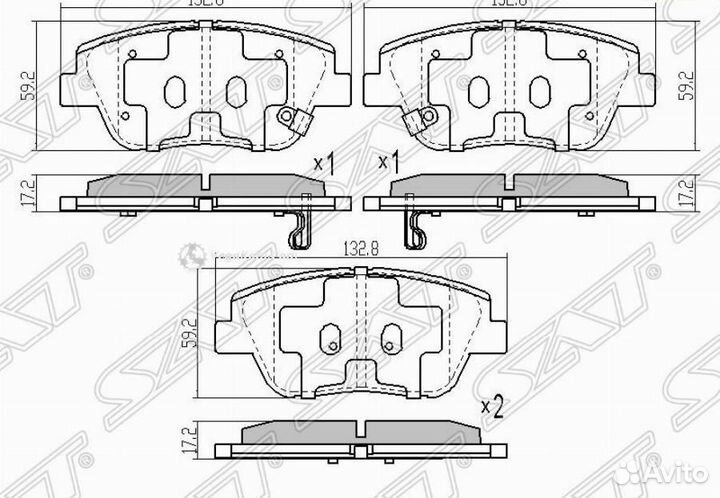 Колодки передние Kia Optima ST581013QA50