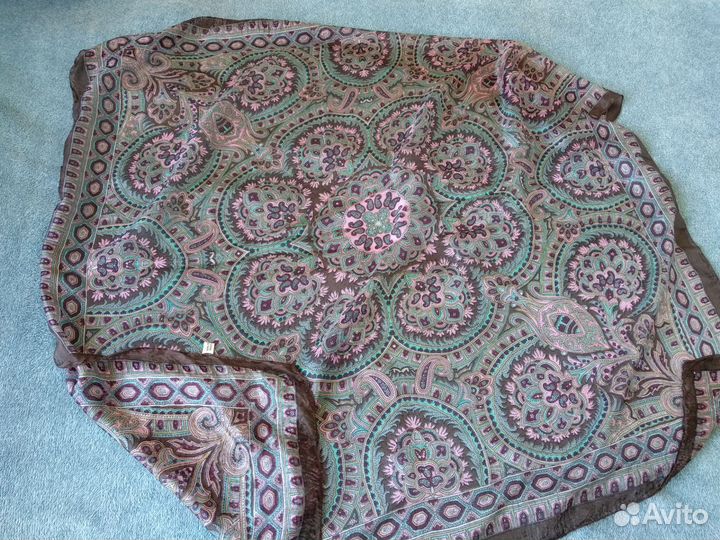 Платки на голову шелковые шарфы на шею Индия