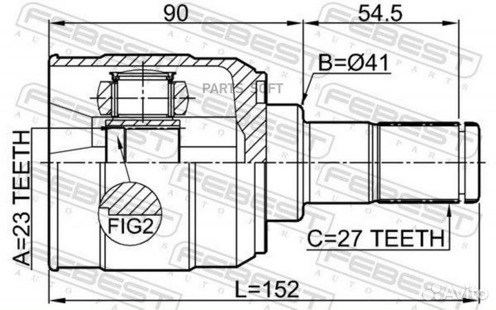 ШРУС внутренний 1211cremtlh