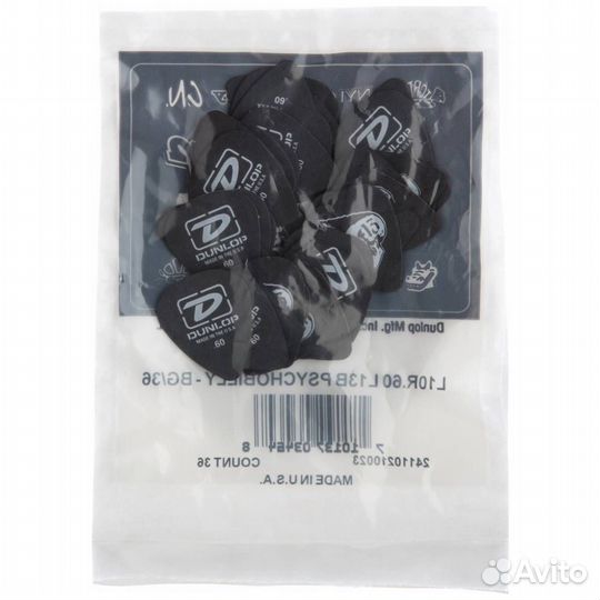 Dunlop L10R060 psychobilly-36/BG медиатор с карти