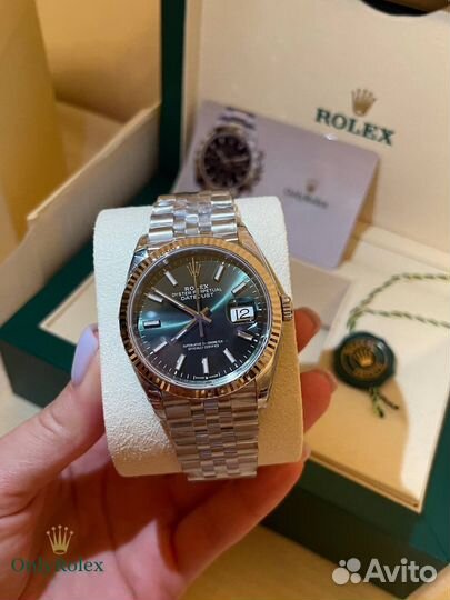 Часы Rolex datejust 41mm оригинал зеленые green