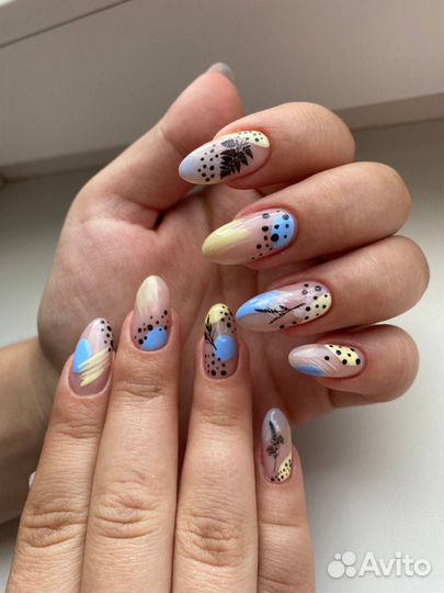 Маникюр, наращивание ресниц, брови