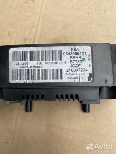 Блок управления печкой peugeot 307