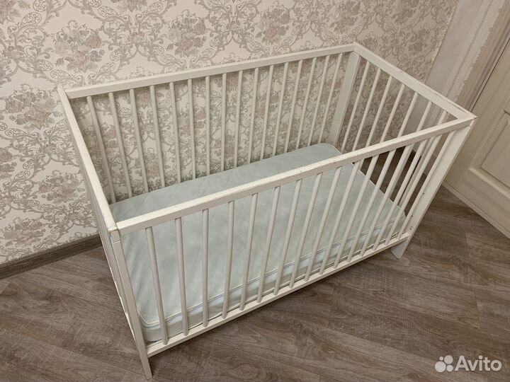 Детская кроватка IKEA Гулливер (+матрас)