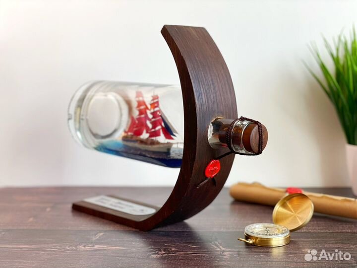 Корабль в бутылке бриг «Россия»